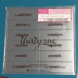 New Thirty-one Black Organizer Labels